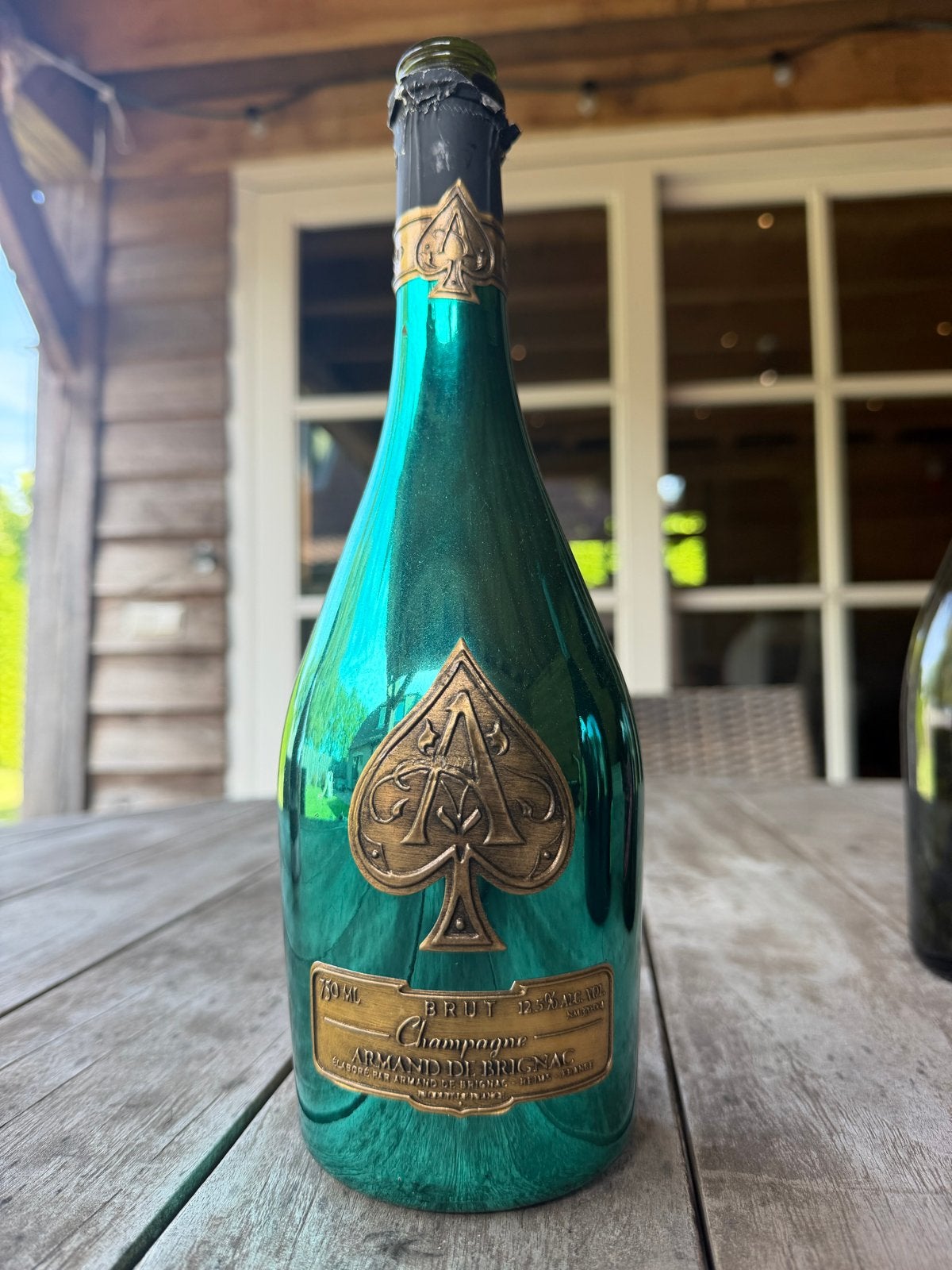 Armand de Brignac ‘Ace of Spades’ – groene fles – leeg, Verzamelen, Ophalen of Verzenden, Gebruikt, Frankrijk, Overige typen