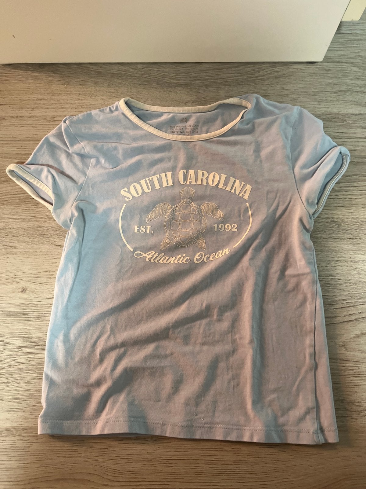 H&M T-shirt South Carolina met schildpad print, Kinderen en Baby's, Ophalen of Verzenden, Gebruikt, Jongen of Meisje, Shirt of Longsleeve
