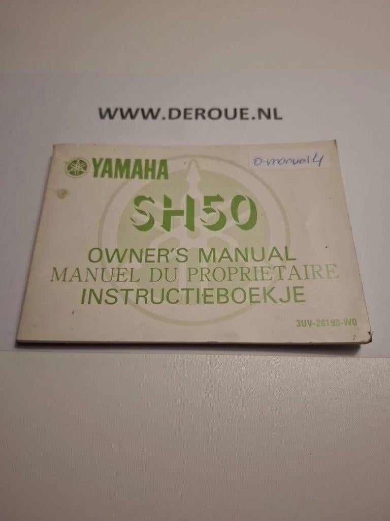 4 0WNERS MANUAL YAMAHA  SH50 1989 USED, Motoren, Ophalen of Verzenden, Yamaha