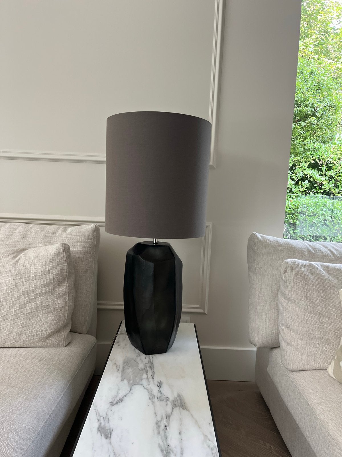 Guaxs Smoke Grey Tafellamp - Handgemaakt Glas, Ophalen, Overige merken, Grijs, Zo goed als nieuw