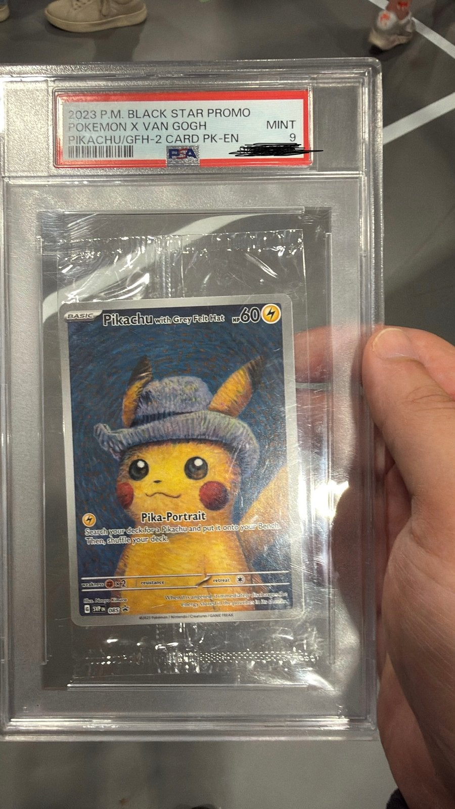 Pokemon pikachu van gogh sealed in PSA 9 slab, Ophalen, Zo goed als nieuw