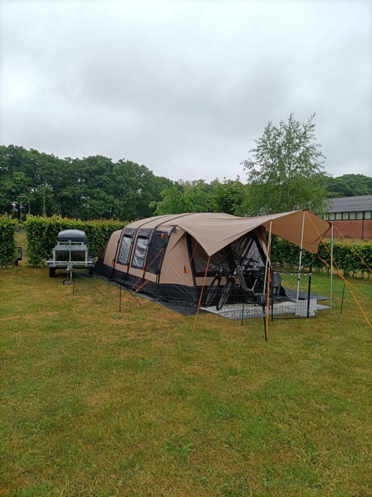 Redwood Navarro 340 air met Powertrailer bagagewagen., Ophalen, Zo goed als nieuw, Tot en met 6
