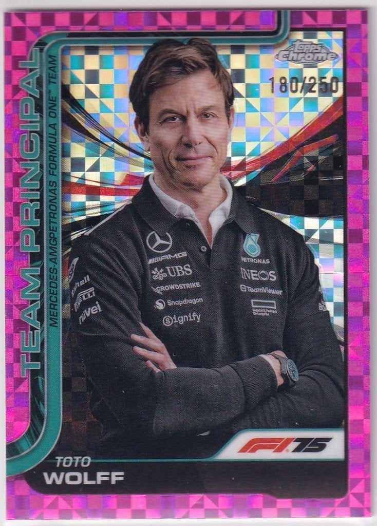 Toto Wolff Pink Checker Refractor #195 /250, Verzenden, Nieuw, Formule 1