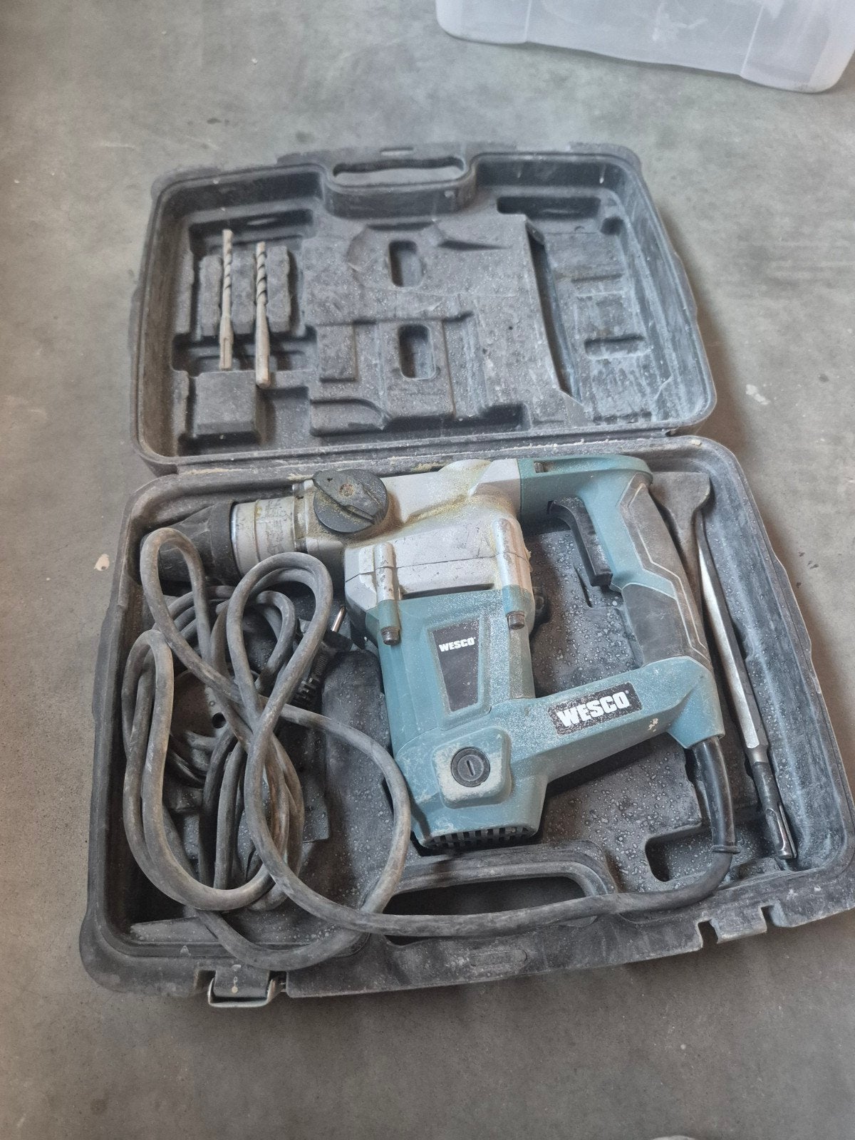 Wesco Boorhamer in koffer - Gebruikt, Doe-het-zelf en Verbouw, Gereedschap | Boormachines, Ophalen, Boor- en/of Breekhamer, Klopboormechanisme