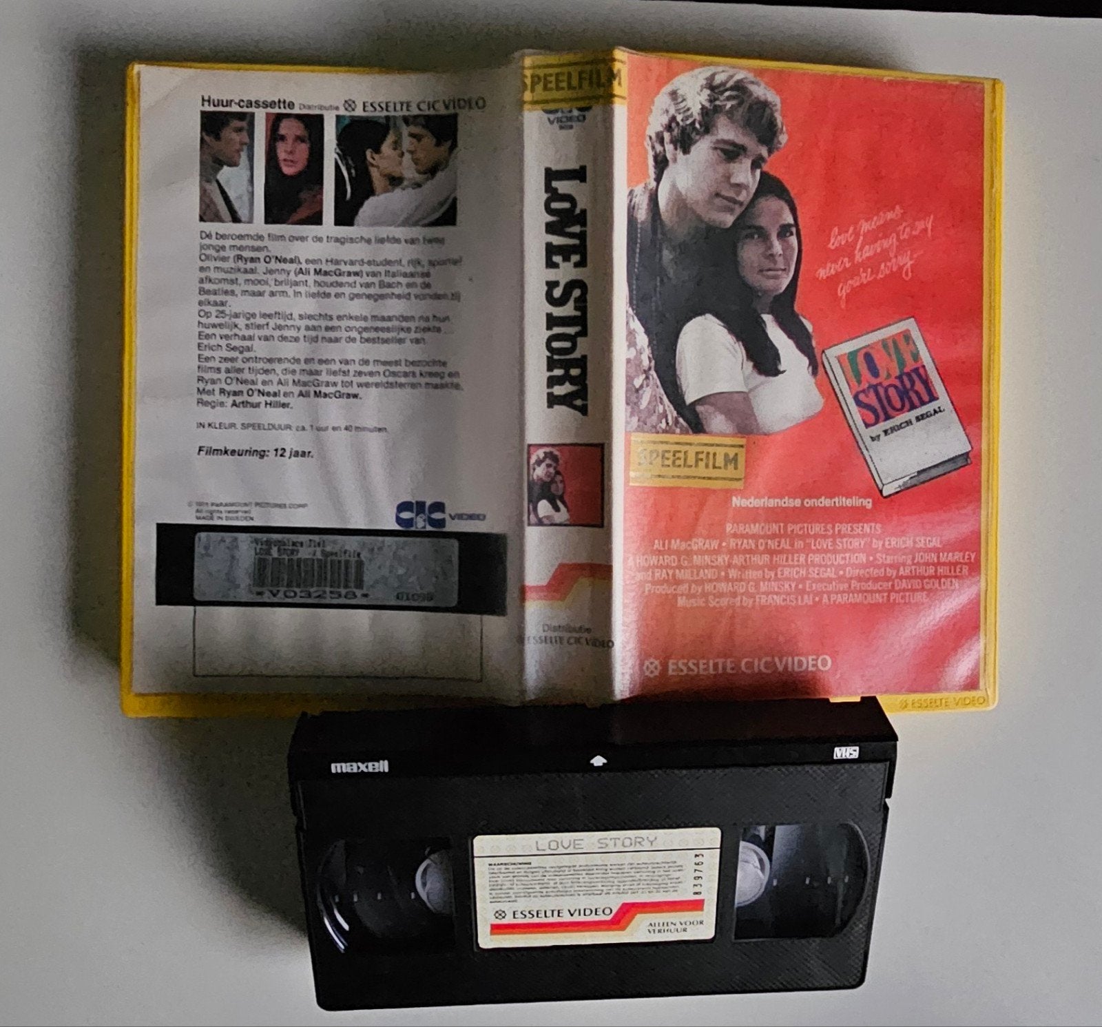 Love Story (1970), Ex-Rental VHS, Klassieke Romantische Film, Gebruikt, Nederlands ondertiteld, Drama, Ophalen of Verzenden