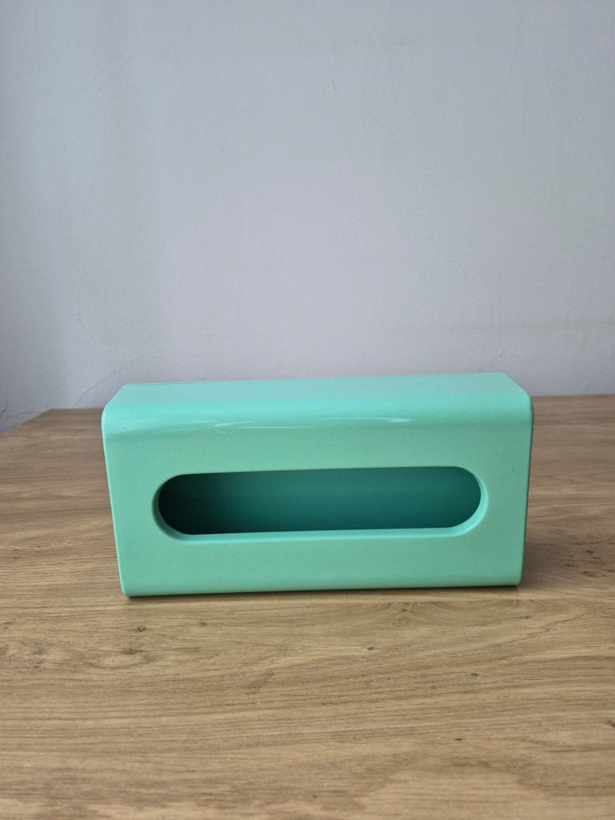 Vintage Gedy Makio Hasuike design tissuebox, Groen, Vintage, Gebruikt, Kunststof