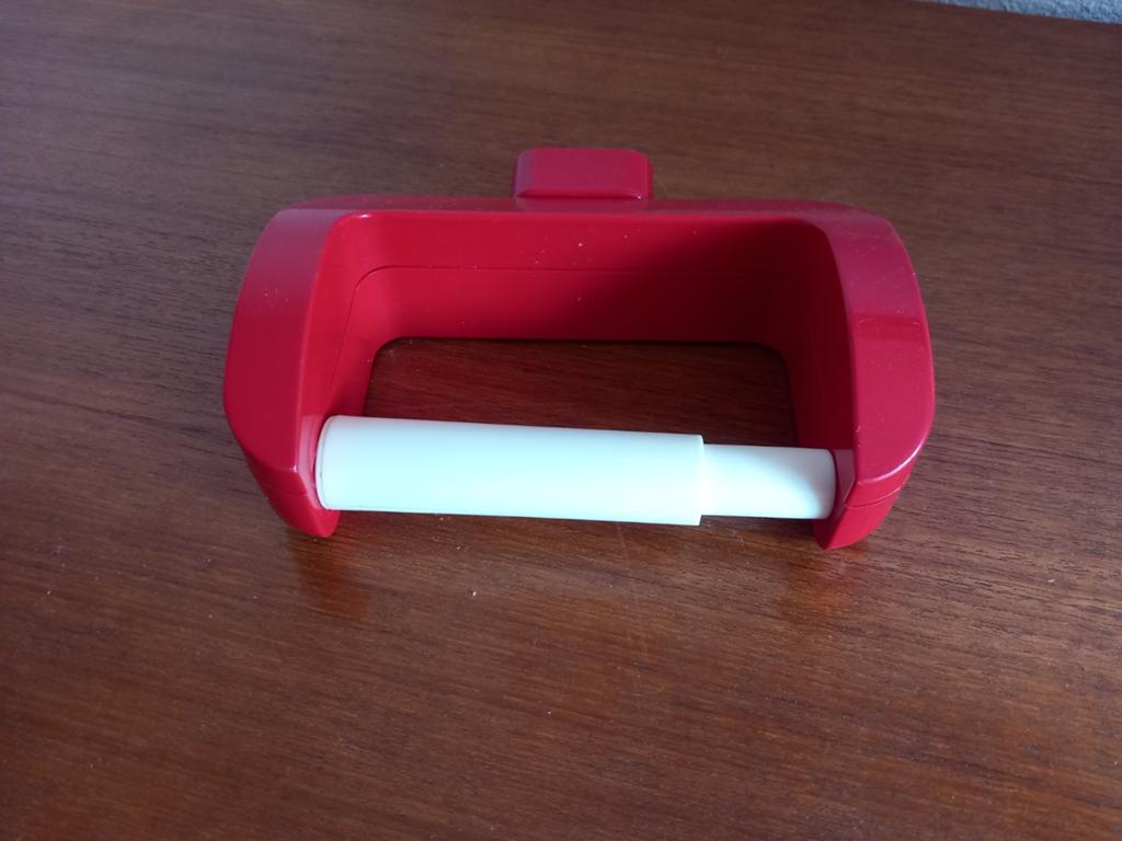 Rode toiletrolhouder van Makio Hasuike voor Gedy, Ophalen of Verzenden, Gebruikt, Rood