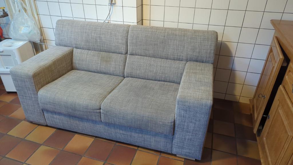 Comfortabele 2-zitsbank - Gebruikt, Huis en Inrichting, Banken | Bankstellen, Gebruikt, Rechte bank, Tweepersoons, 150 tot 200 cm