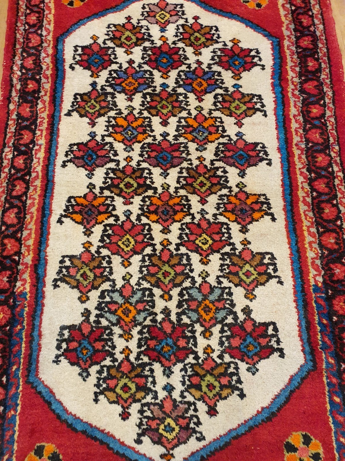 Vintage handgeknoopt perzisch tapijt lilian 120x72, Info@SlatsAntiek.nl, Tweedehands, 100 tot 150 cm, Perzisch