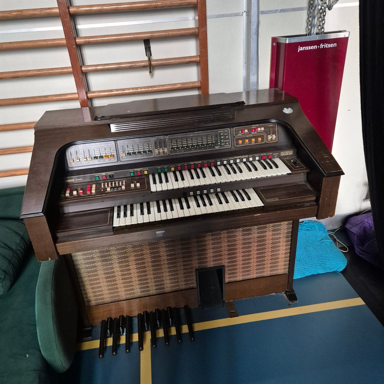 Vintage Elektronisch Orgel met Twee Klavieren en Pedaal, Muziek en Instrumenten, Orgels, Ophalen of Verzenden, Gebruikt, 2 klavieren