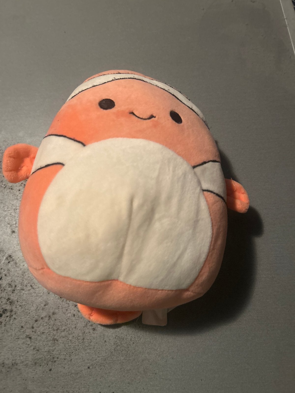 Squishmallow Nemo Knuffel - Zo goed als nieuw, Oranje, Disney, Overige typen, Ophalen of Verzenden