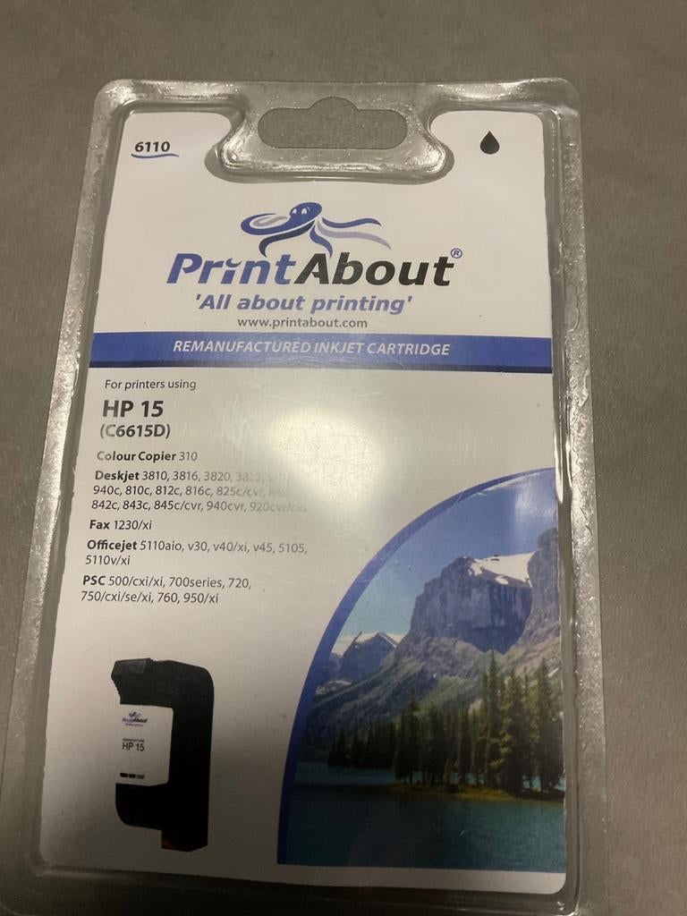 Nieuwe PrintAbout HP 15 (C6615D) Inktcartridge, Ophalen of Verzenden, Nieuw, Cartridge, PrintAbout