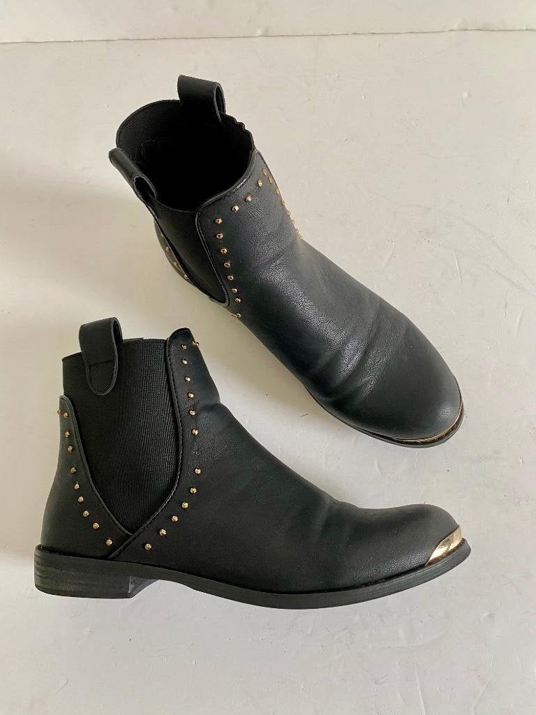 i529 Sacha: maat 37 lage laarsjes laarzen boots schoenen, Zwart, Ophalen of Verzenden, Zo goed als nieuw, Sacha