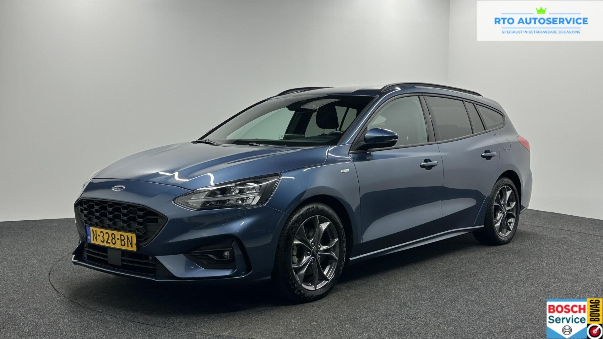 Ford Focus Wagon 1.0 EcoBoost Hybrid Connected ST-Line CAMER, Auto's, Ford, Met garantie (alle), Blauw, Origineel Nederlands, 19 km/l