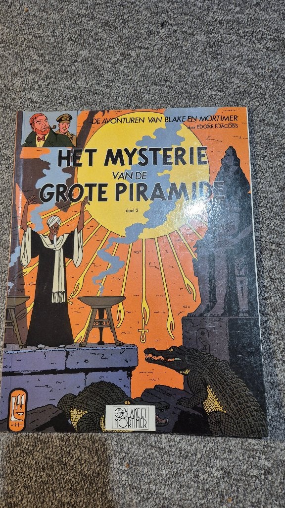 Blake en Mortimer: Het Mysterie van de Grote Piramide deel 2, Edgar P. Jacobs, Eén stripboek, Ophalen of Verzenden, Zo goed als nieuw