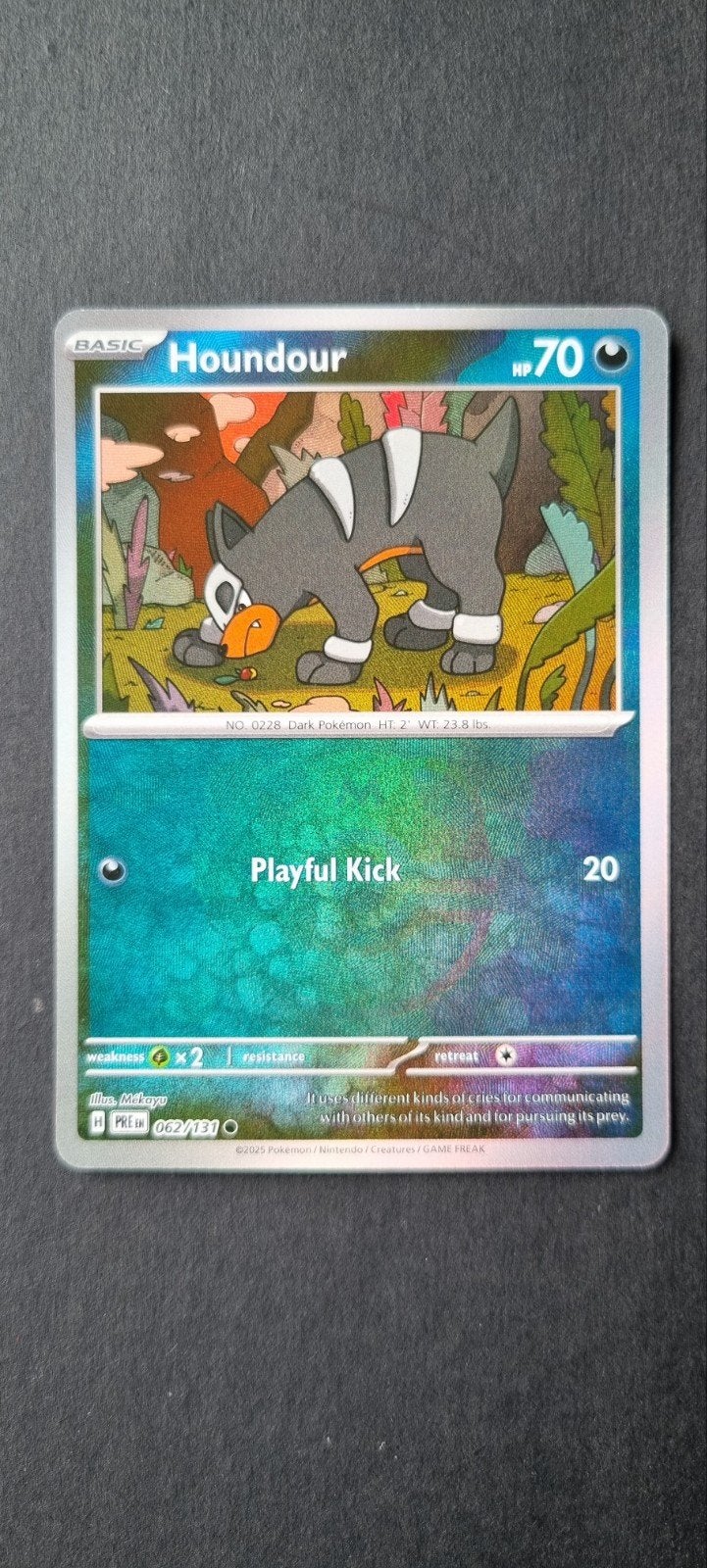 Houndour Masterball xPRE 062/131, Ophalen of Verzenden, Zo goed als nieuw, Losse kaart, Foil