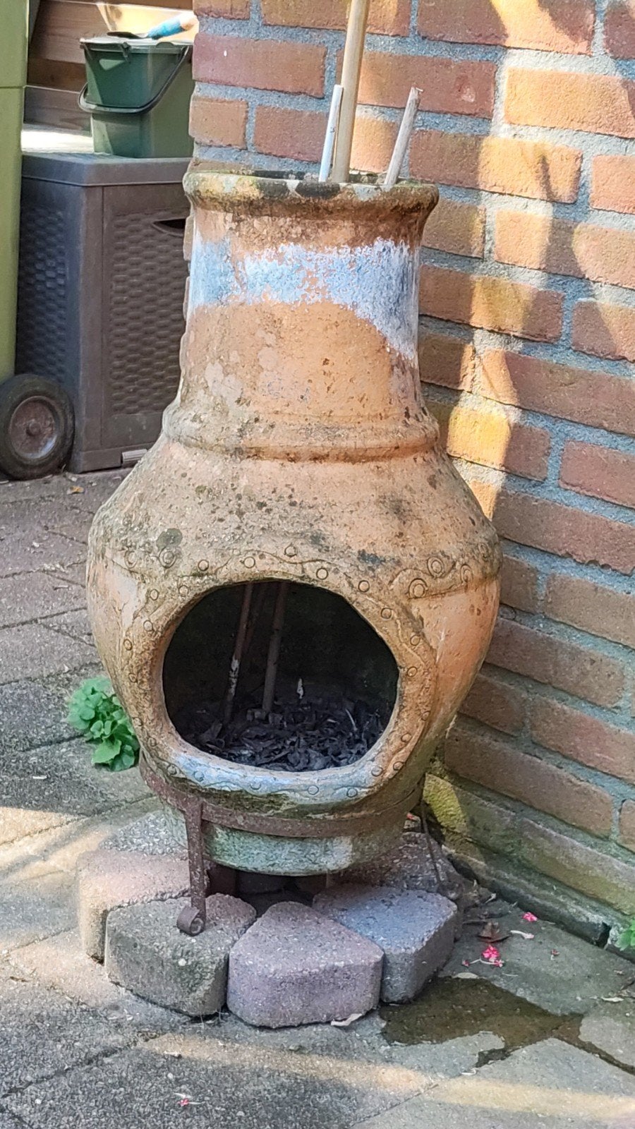 Gratis af te halen: Terracotta vuurkorf, Tuin en Terras, Ophalen of Verzenden, Gebruikt, Vuurkorf
