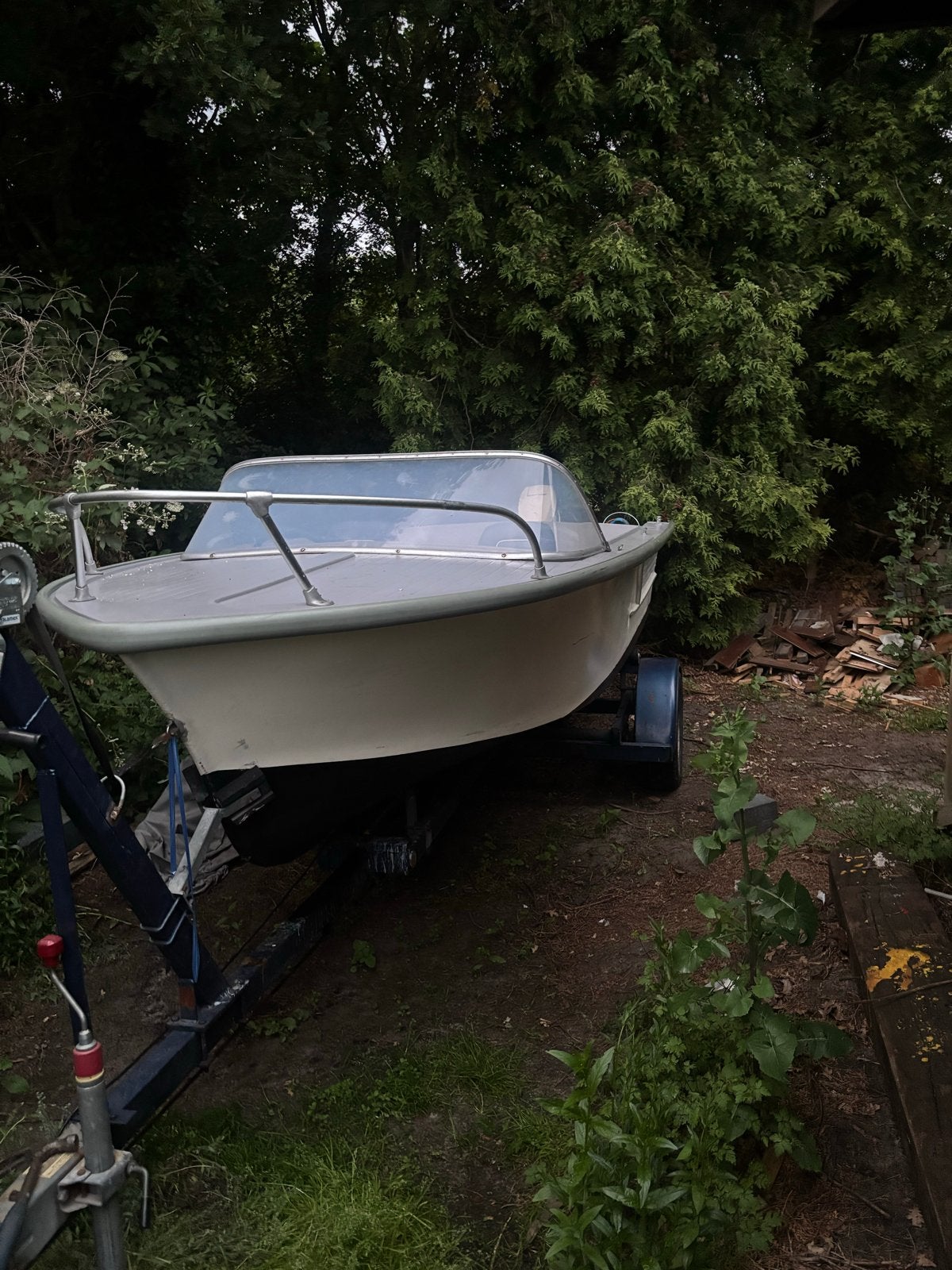 Consoleboot met buitenboordmotor en trailer, Watersport en Boten, Motorboten en Motorjachten, Buitenboordmotor, Zo goed als nieuw