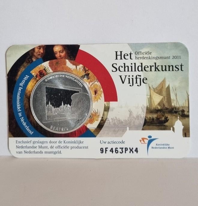 5 Euro Coincard 2011 - Het Schilderkunst Vijfje - UNC, Ophalen of Verzenden, Koningin Beatrix, Euro's