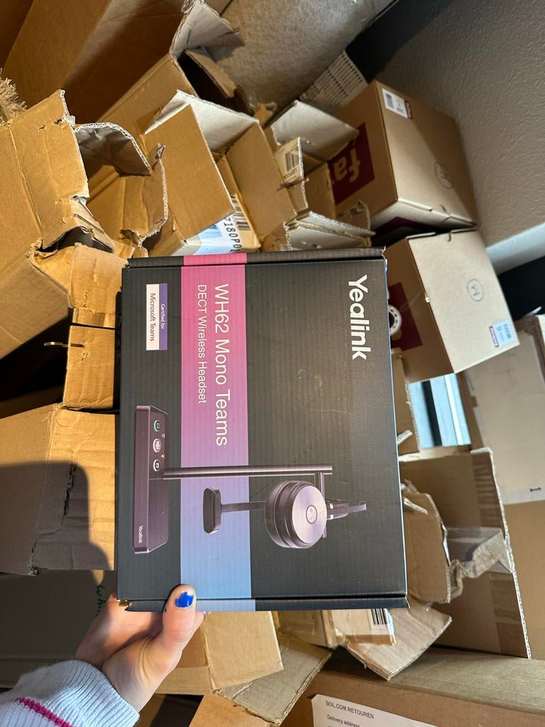 Yealink WH62 Mono Teams DECT Draadloze Headset, Audio, Tv en Foto, Koptelefoons, Overige merken, Nieuw, Draadloos, Op oor (supra aural)