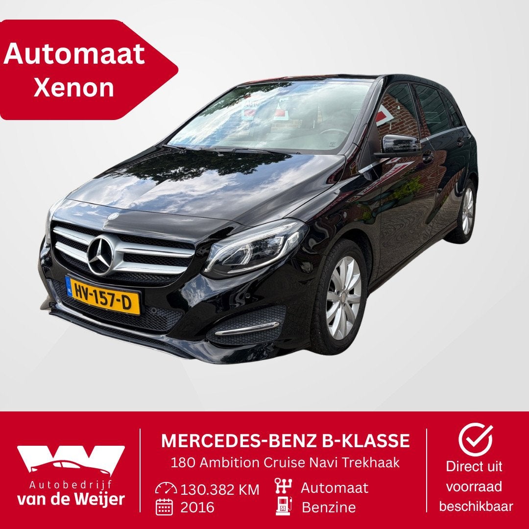 Mercedes-Benz B-klasse 180 Ambition Xenon Cruise Navi Trekha, 1325 kg, 4 cilinders, Leder en Stof, MPV