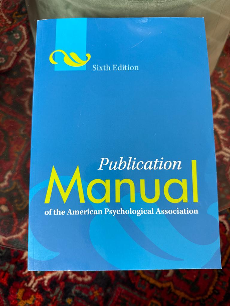 Publication Manual of the American Psychological Association, Ophalen of Verzenden, Gamma, Gelezen, HBO