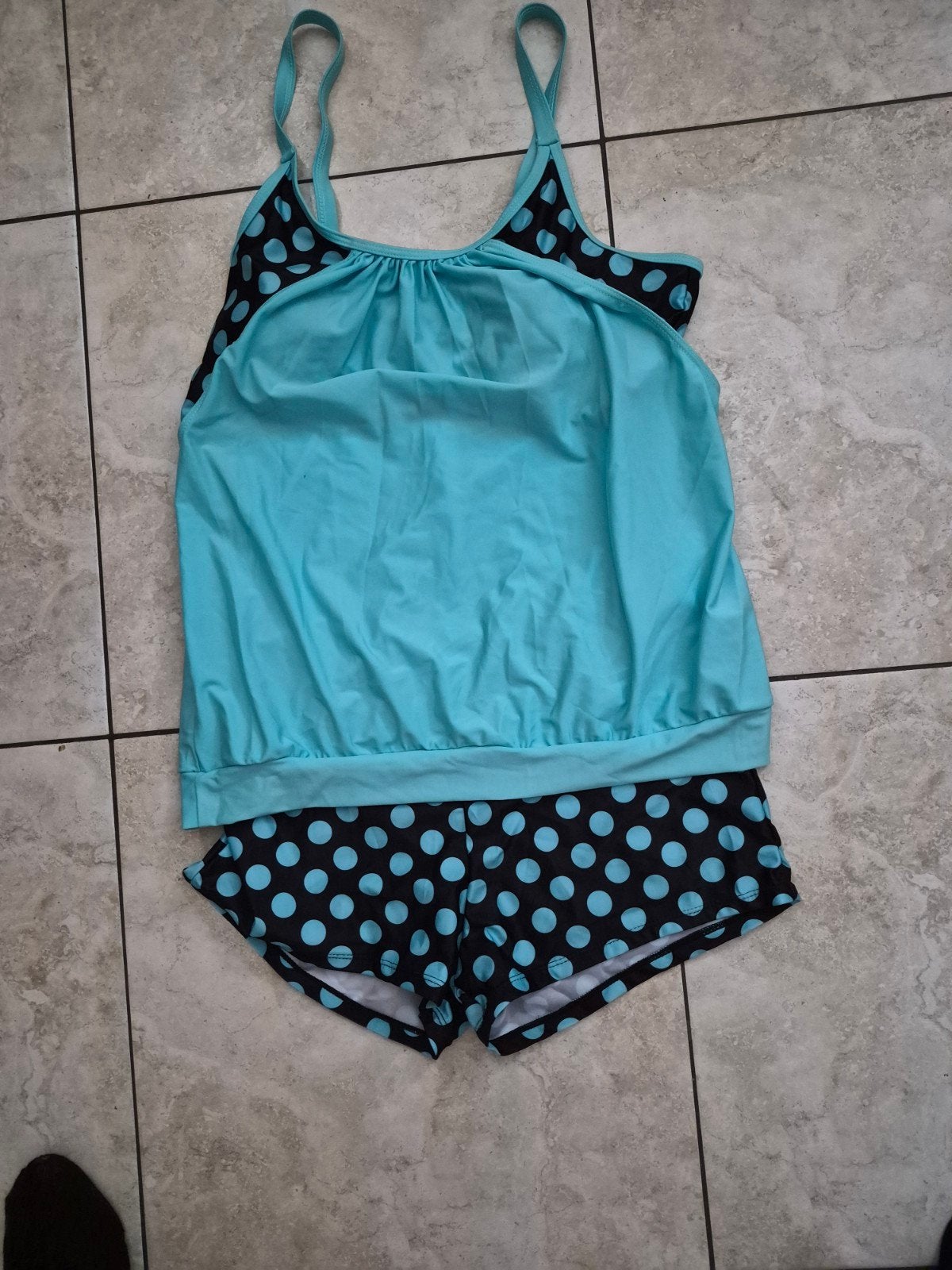 Tankini met broekje blauw met zwart maat xl NIEUW, Ophalen of Verzenden, Nieuw, Blauw, Overige typen