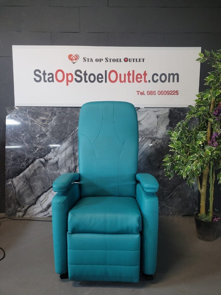 Fitform 570 Vario Turquoise Met Kantelfunctie, Huis en Inrichting, Fauteuils, Minder dan 50 cm, Minder dan 75 cm, Leer, Ophalen of Verzenden