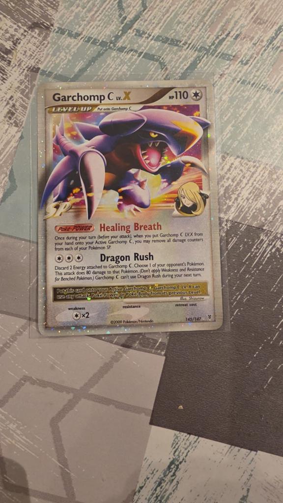 Garchomp x goeie conditie, Ophalen of Verzenden, Zo goed als nieuw, Losse kaart, Foil