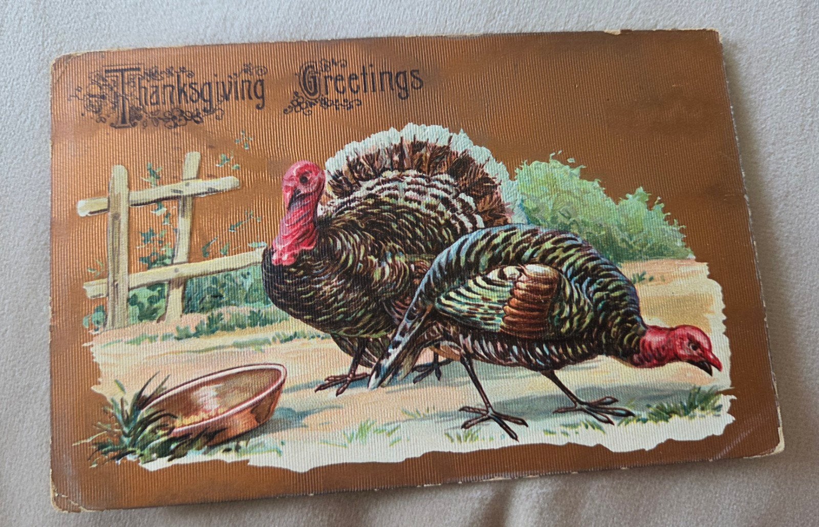 Antieke Thanksgiving Groeten Ansichtkaart 1909, Verzamelen, Verzenden, Voor 1920, Gelopen, Buiten Europa