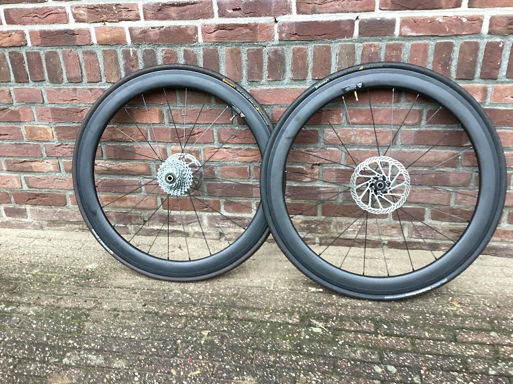 Carbon wielset racefiets, Fietsen en Brommers, Wiel, Gebruikt, Gravelbike, Ophalen of Verzenden