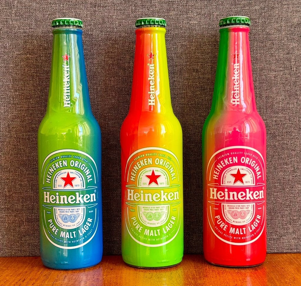 Heineken, Speciale Editie El Corte Inglés, zeldzame set!, Ophalen of Verzenden, Nieuw, Flesje(s), Heineken