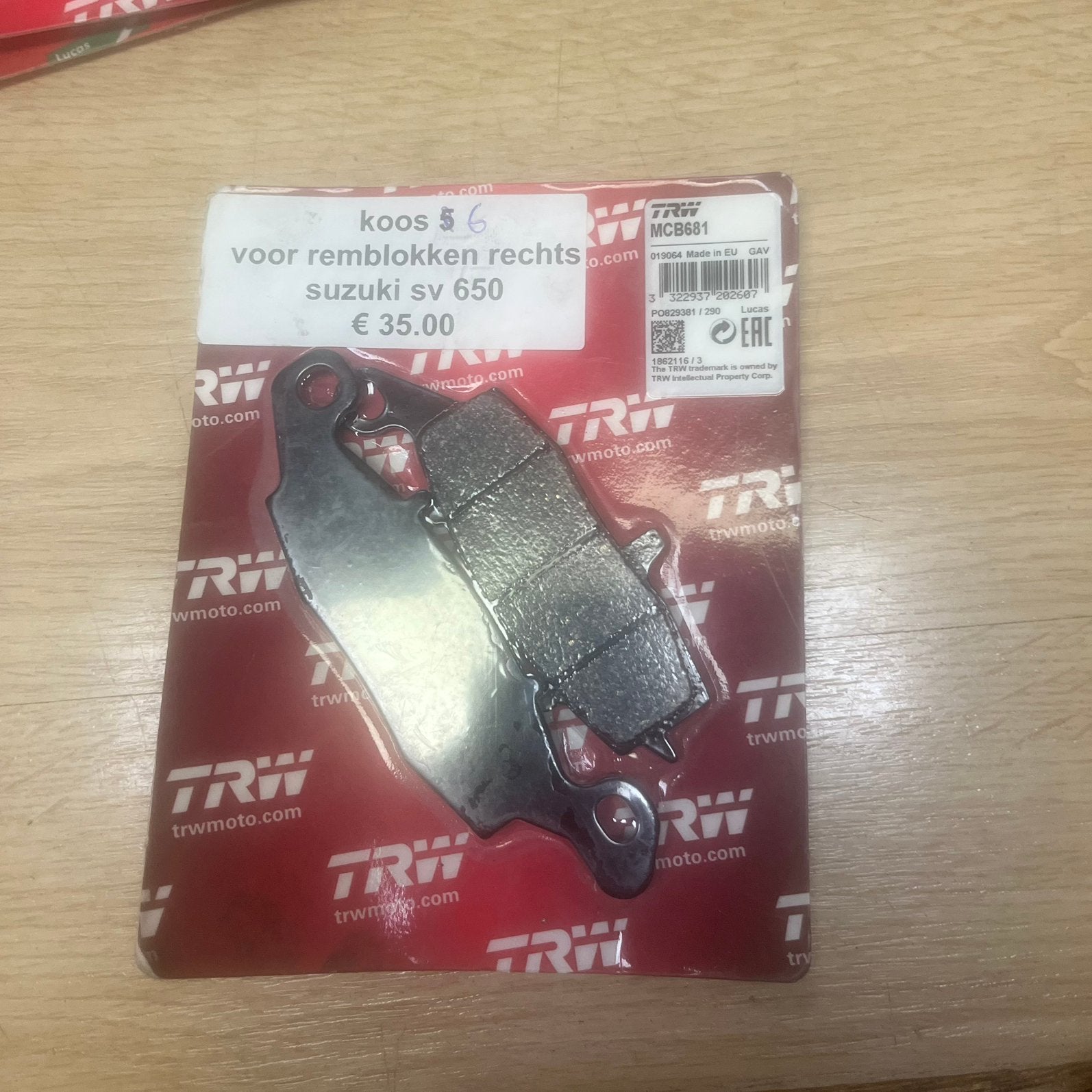 Nieuwe remblokken voor een suzuki sv650, Ophalen of Verzenden, Nieuw