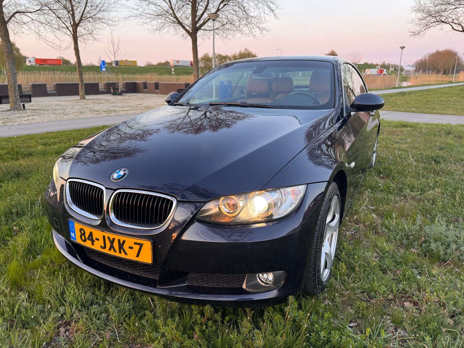 BMW 3-Serie 320 Cabrio 2009 Blauw 160958 km Nederlandse auto, Auto's, Achterwielaandrijving, 1995 cc, 4 cilinders, Cabriolet