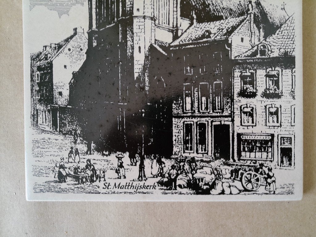 Vintage Sphinx tegel St. Matthijskerk St. Matthiaskerk 15x20, Ophalen of Verzenden