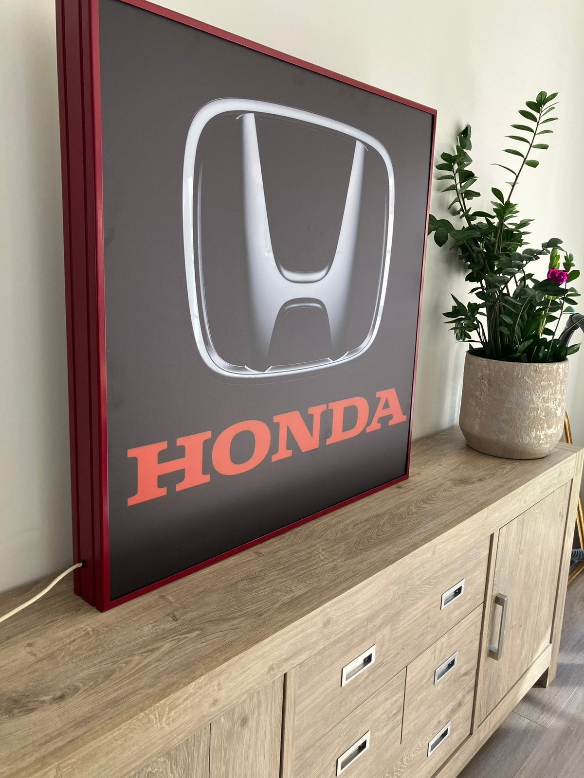 Lichtreclame Honda, Verzamelen, Ophalen, Zo goed als nieuw, Lichtbak of (neon) lamp