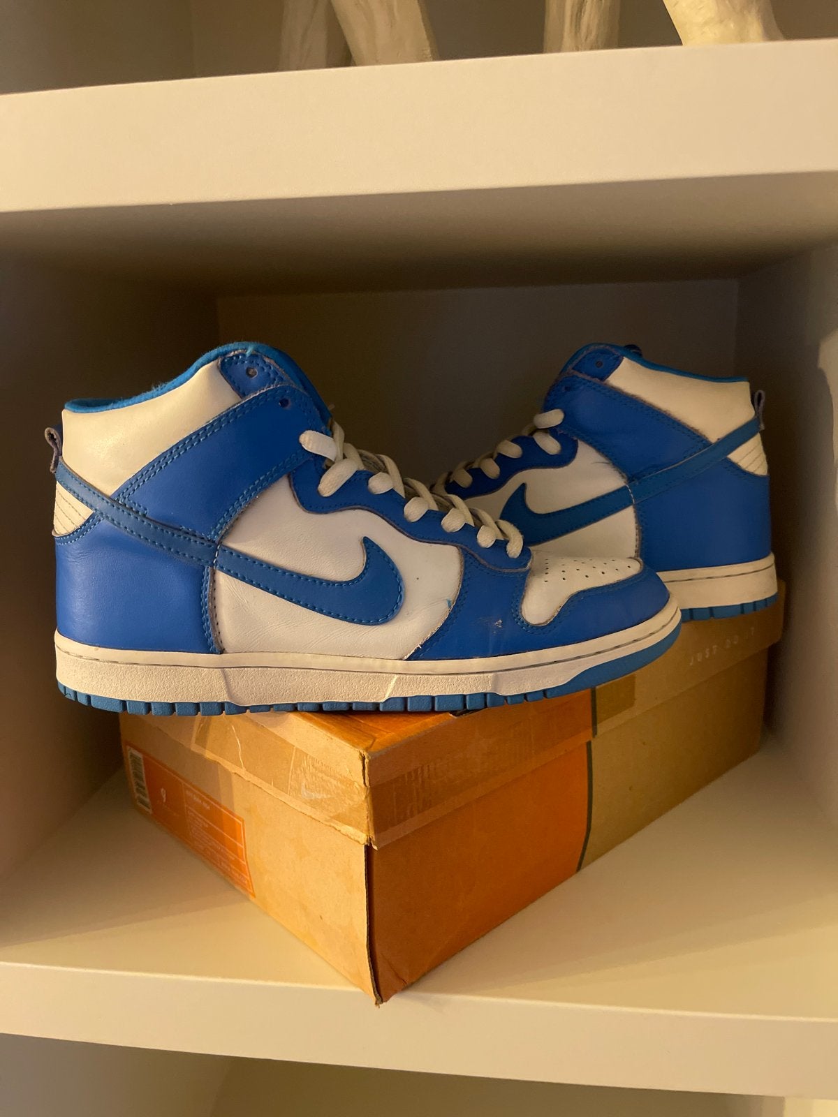 🔵🔵Nike Dunk High White / 🔵Blue (2003) – Collector’s Item, Blauw, Ophalen of Verzenden, Sneakers of Gympen, Zo goed als nieuw