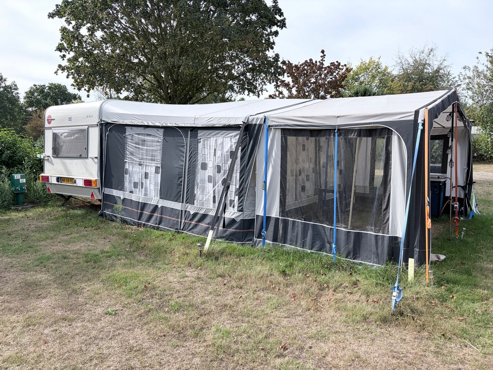 Hympercamp voortent met erker - Ideaal voor seizoenplek, Caravans en Kamperen, Voortenten en Luifels, Ophalen, Gebruikt, Overige merken