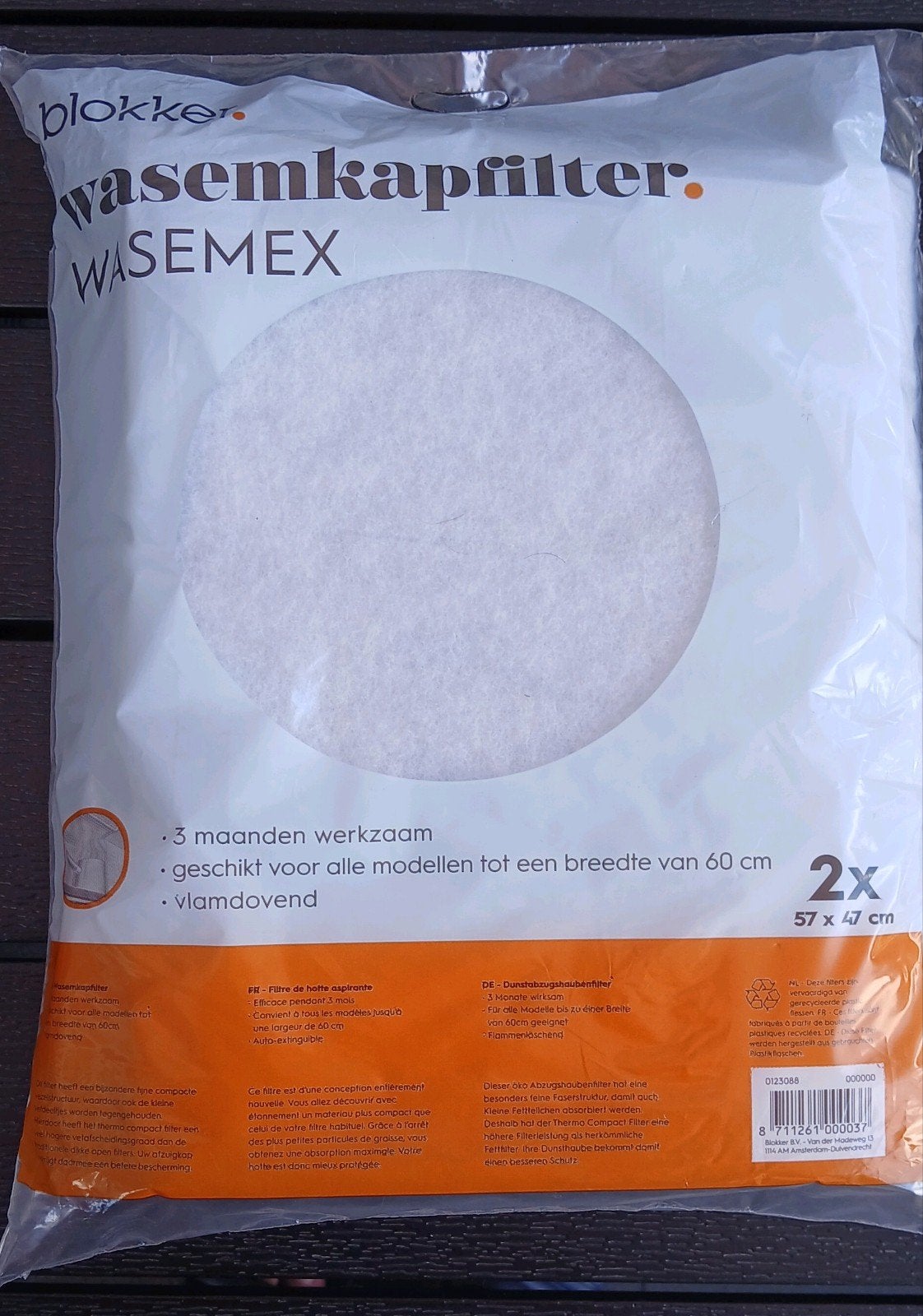 2x Blokker wasemkapfilter 57x47 cm voor afzuigkap, Ophalen of Verzenden, Nieuw