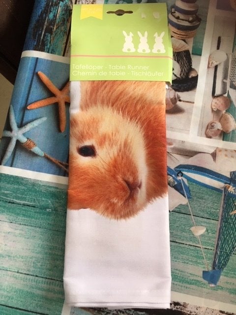 Nieuwe tafelloper Pasen ( Konijn ) - 40 x 140 cm, Ophalen of Verzenden, Nieuw, Rechthoek