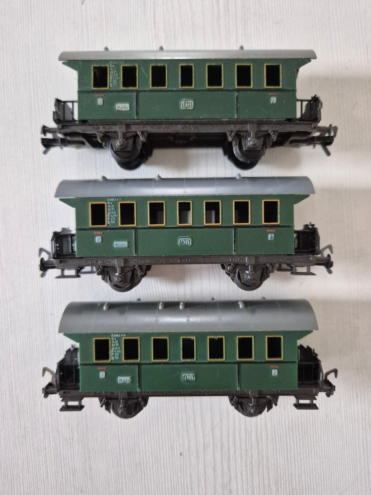 7 Fleischmann H0 DB rijtuigen 5001/5301, Gebruikt, Gelijkstroom, Fleischmann, Wagon