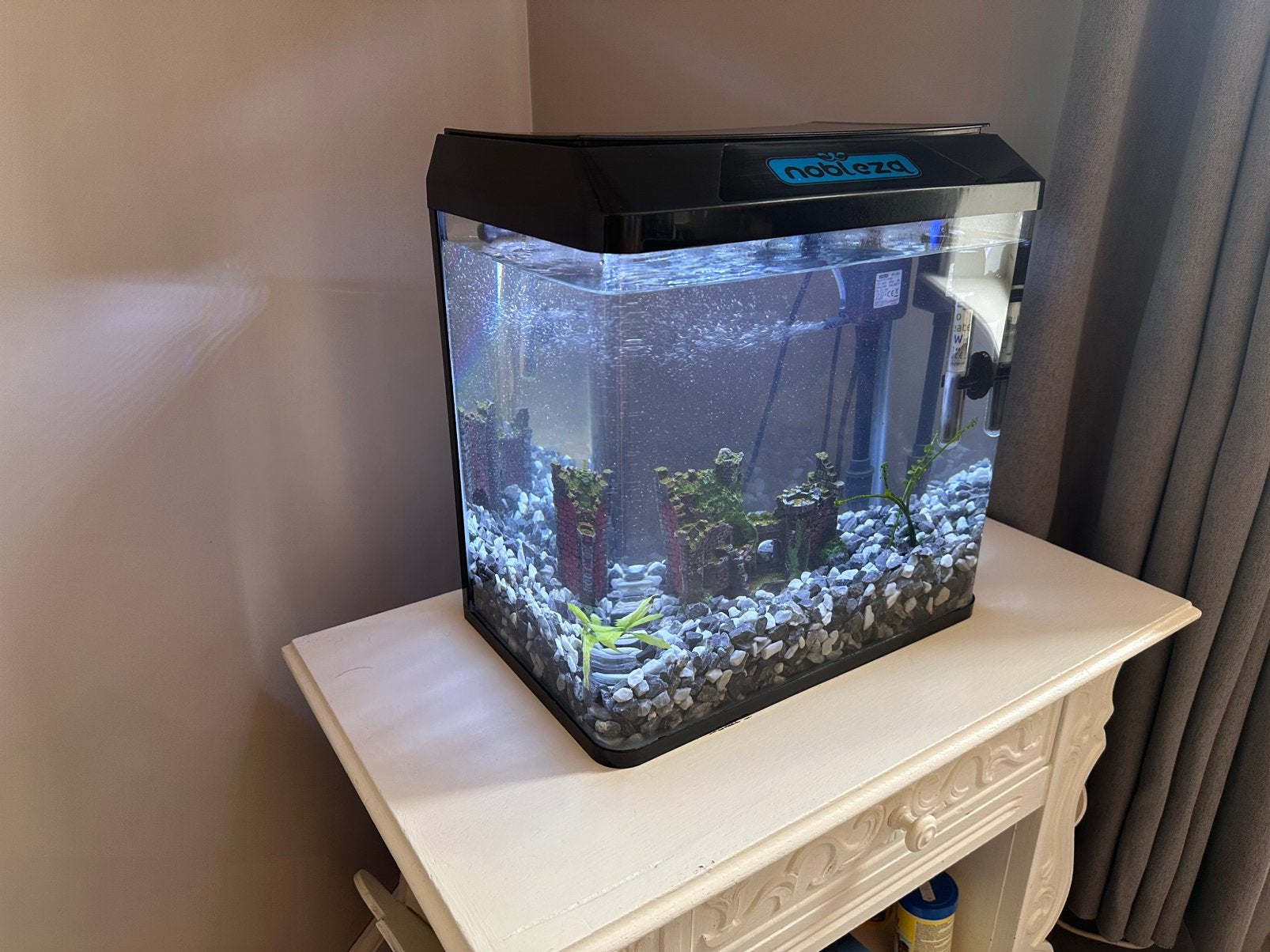 Aquarium 30 liter compleet, Ophalen, Overige merken, Inclusief deksel, Gevuld zoetwateraquarium