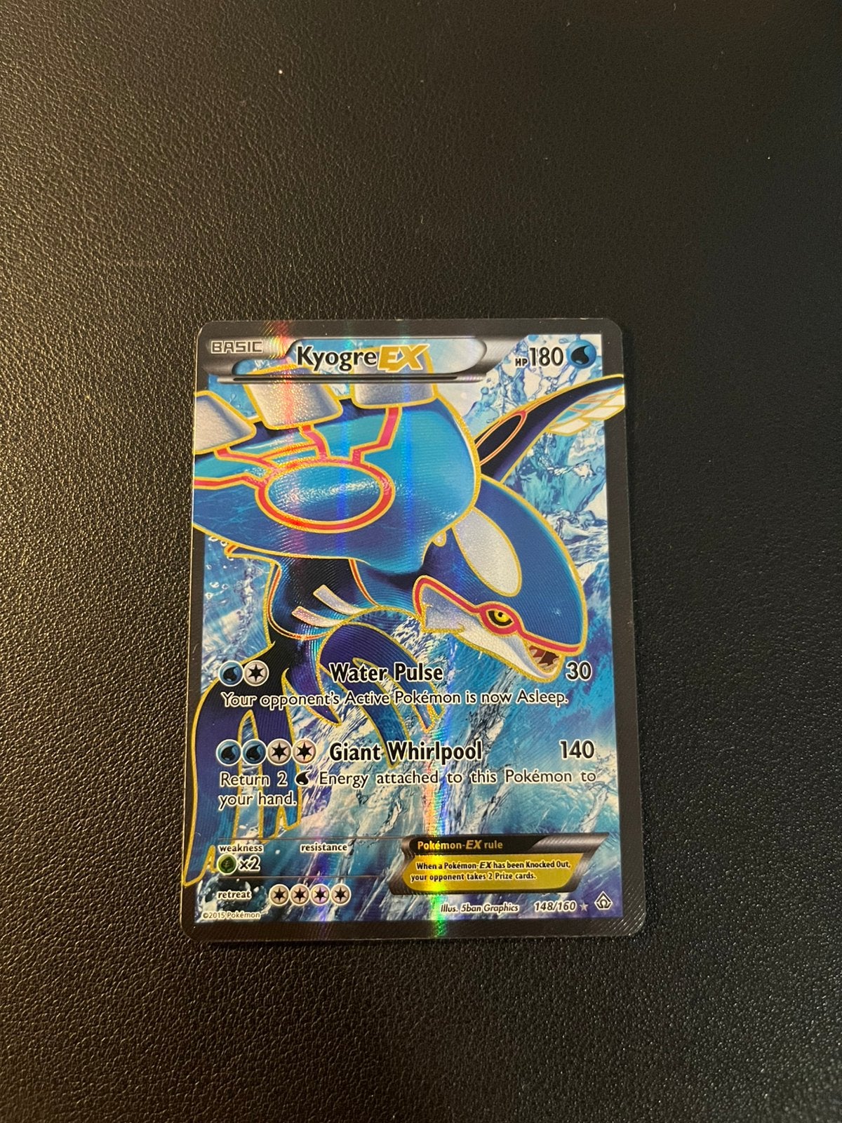 Kyogre EX Full Art 148/160 Primal Clash Pokemon, Ophalen of Verzenden, Zo goed als nieuw
