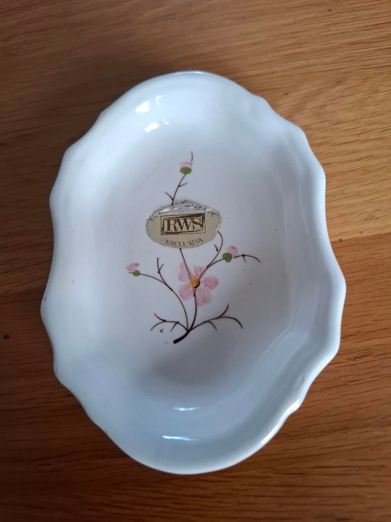 RWS Esclusiva Porseleinen Schaaltje met Roze Bloemen, Ophalen of Verzenden