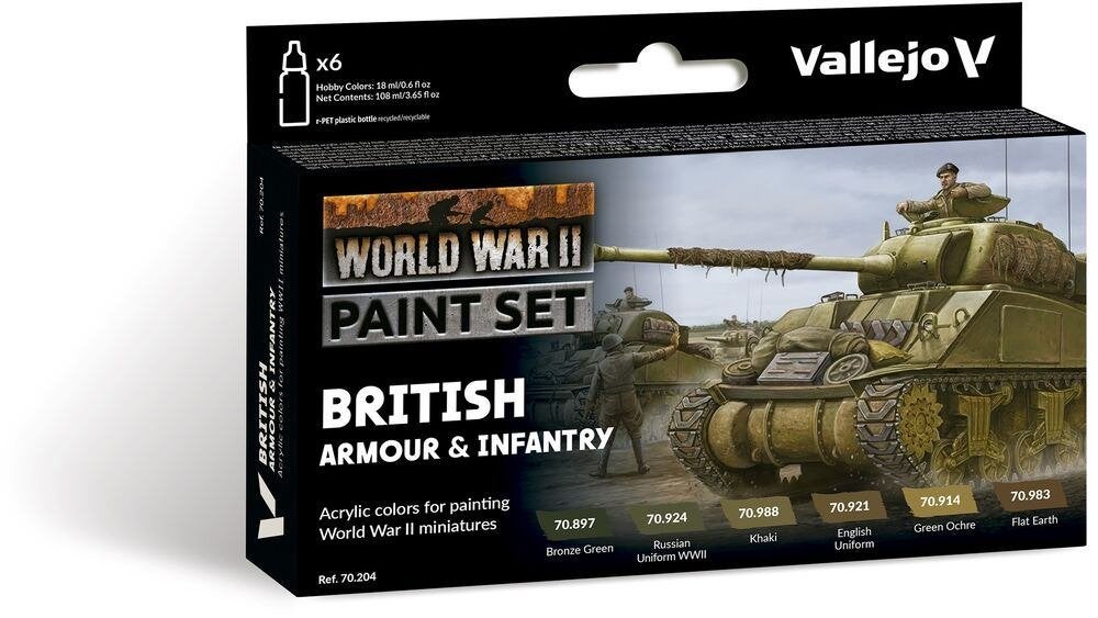 Vallejo: Model Color: British Armour & Infantry 18 ml, Hobby en Vrije tijd, Ophalen of Verzenden, Nieuw, Motor, Overige merken