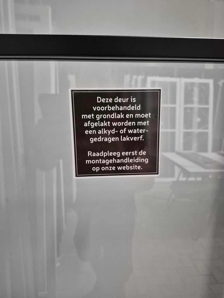 88x231,5cm binnendeur stomp R staallook zwart JHD6, Ophalen, 80 tot 100 cm, Binnendeur, Nieuw