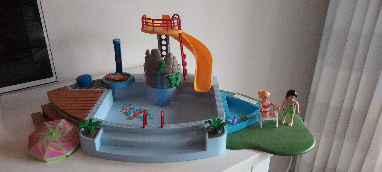 Playmobil Zwembad met Glijbaan en Figuren, Ophalen, Gebruikt, Jongen of Meisje