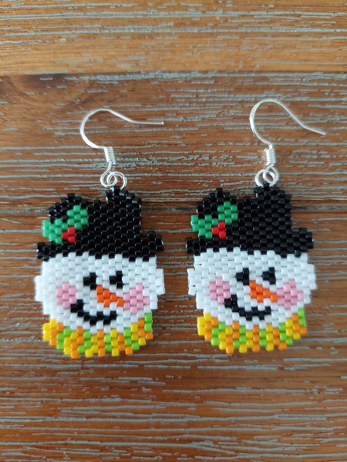 Oorbellen sneeuwpoppen, Overige materialen, Hangers, Wit, Nieuw