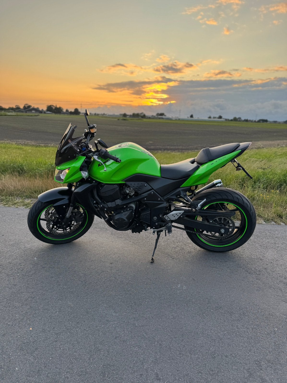 Nette Kawasaki Z750 groen 2012 (km 189xx) + paar extra’s, 4 cilinders, Motorrijbewijs A, Gebruikt, Particulier