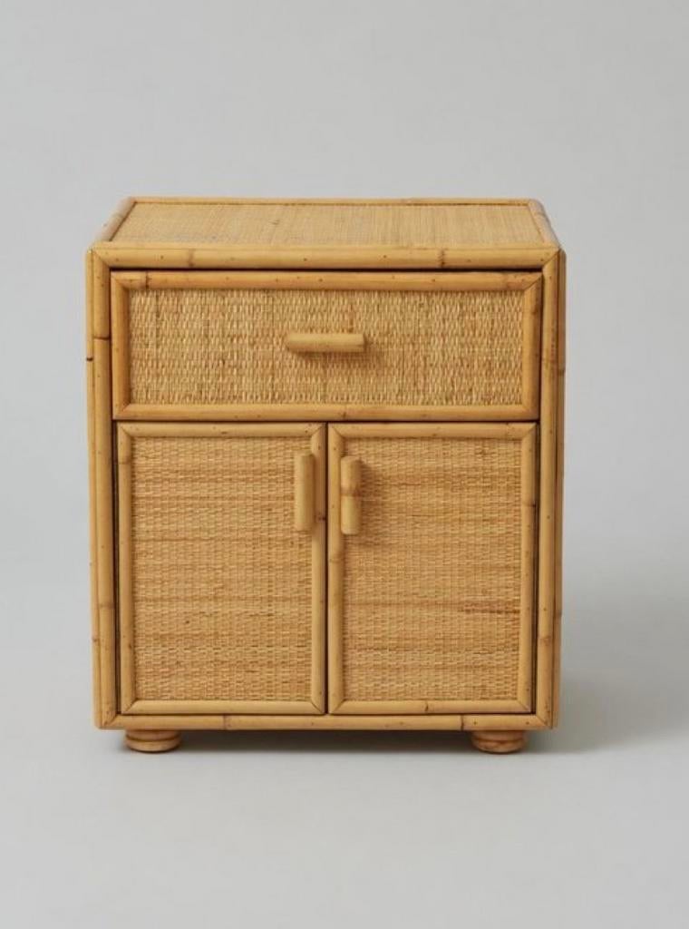 1970s Bohemian-style nightstand, Verzenden, Zo goed als nieuw, 25 tot 50 cm, 50 tot 100 cm